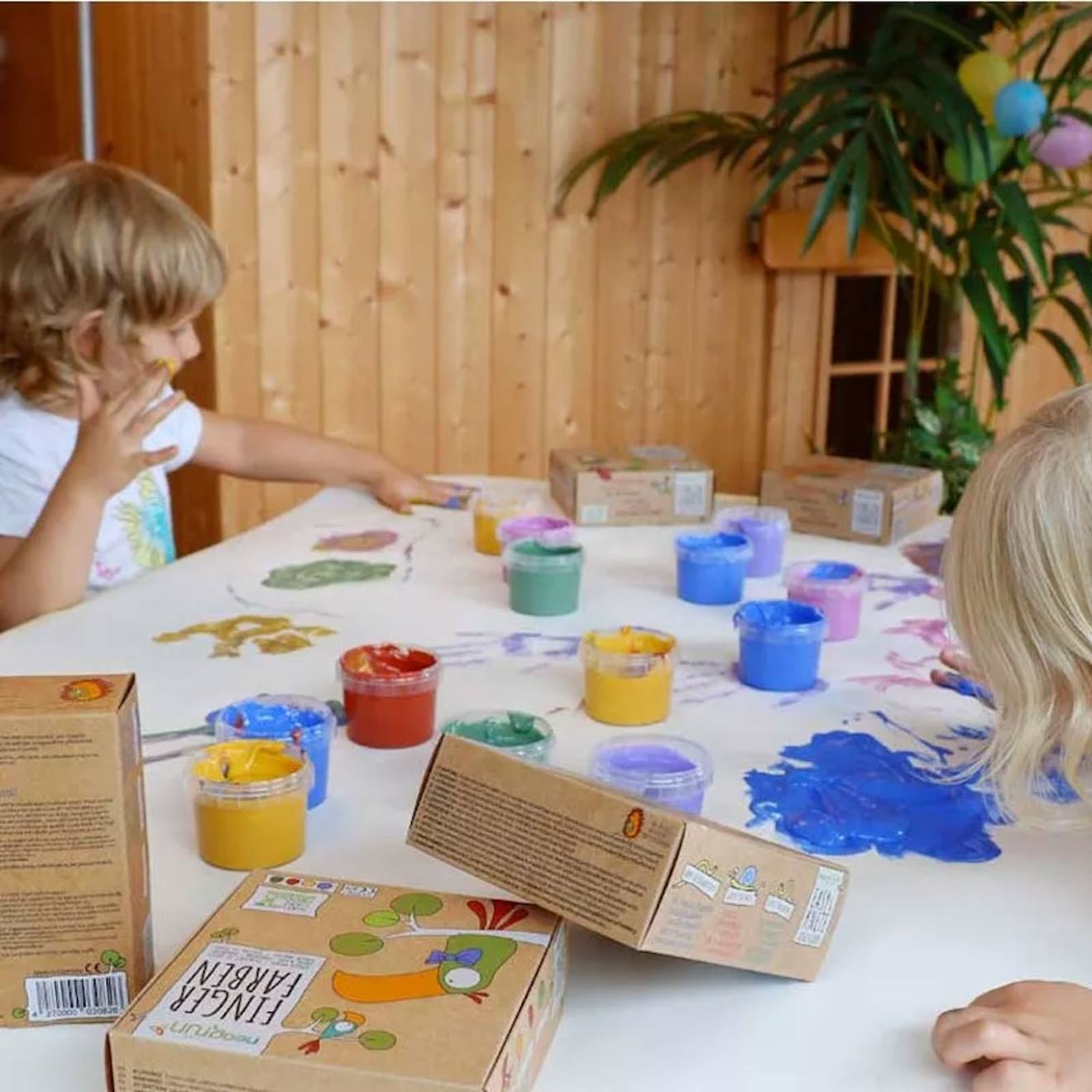 Set De Peinture Aux Doigts Scintillante - Mika Multi-coloured (Neogrün) - Image 1