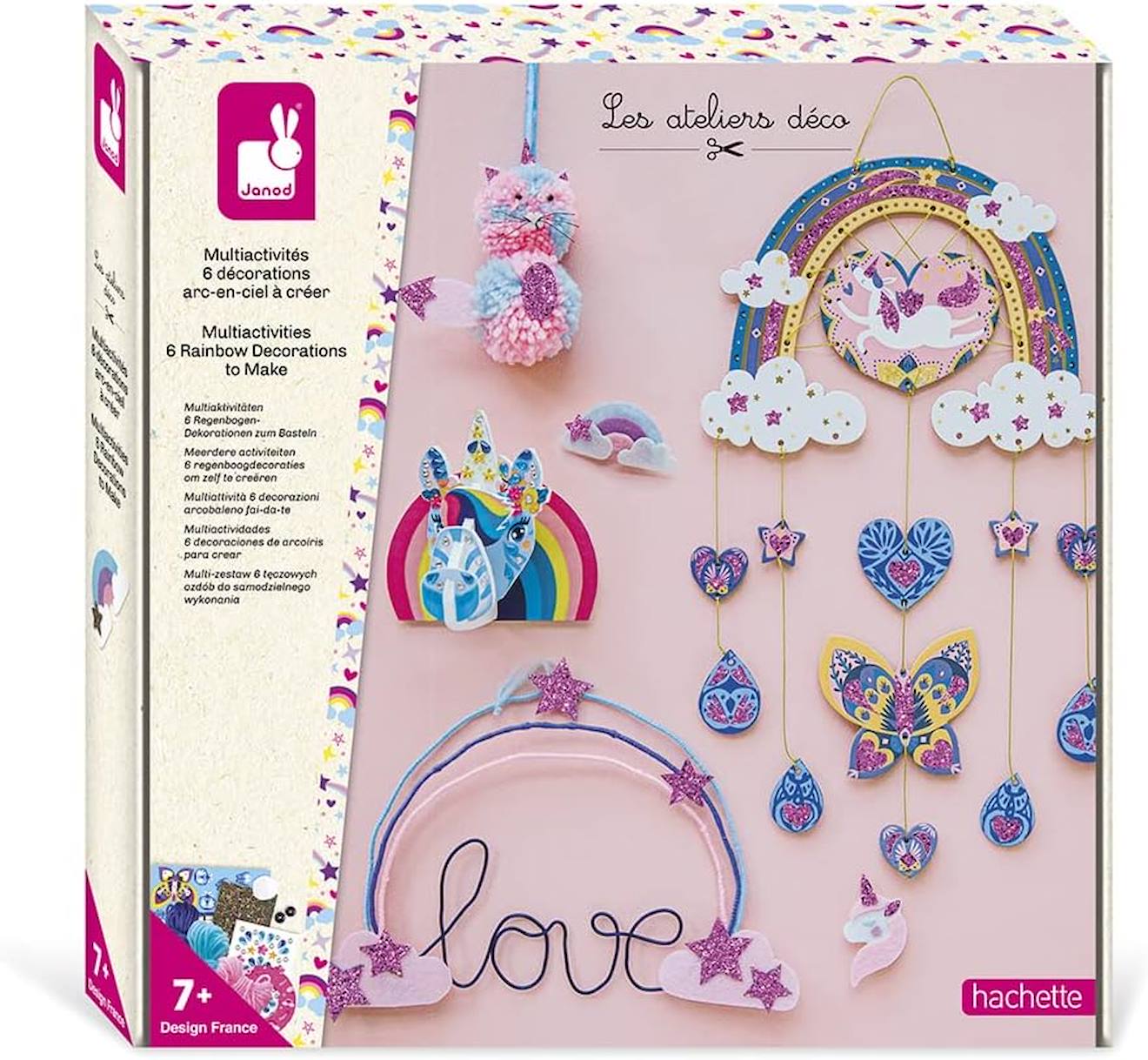 Coffret Multi-activités Arc-en-ciel Rose