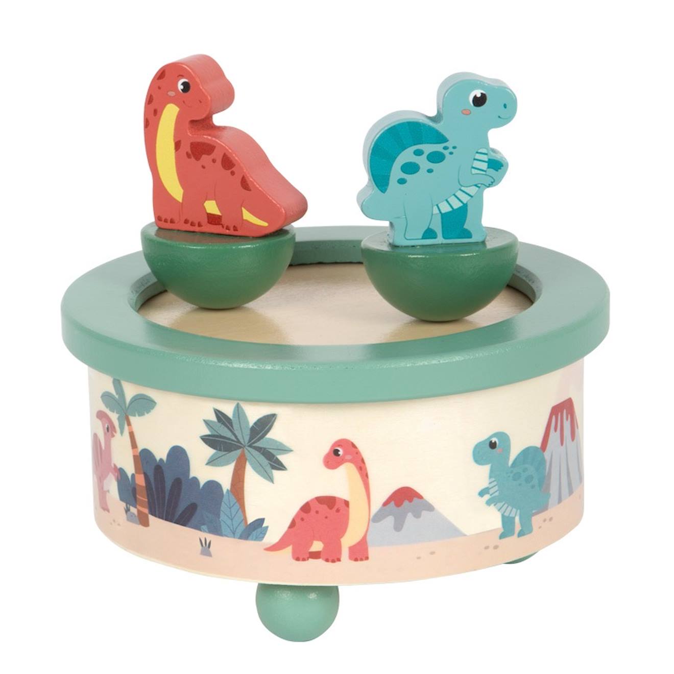 Boîte À Musique Dino Vert