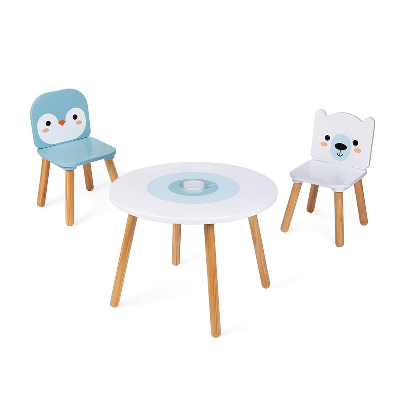 Table Et 2 Chaises Banquise Bleu