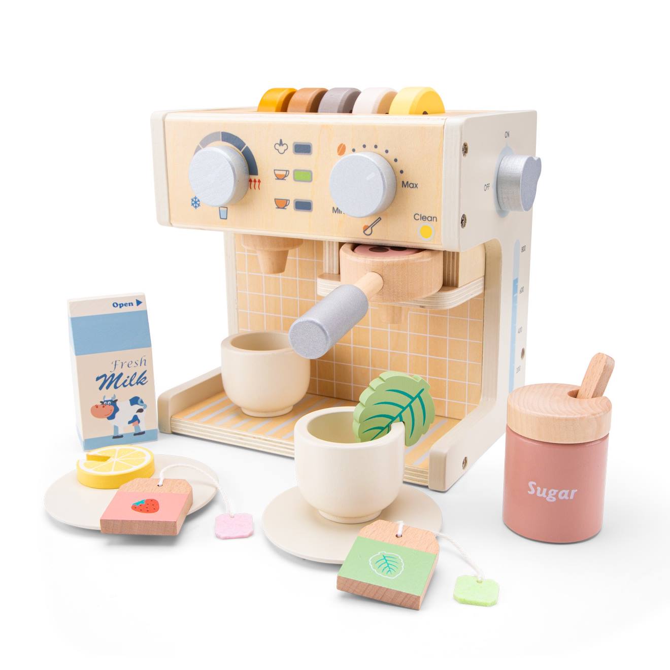 Machine À Café En Bois 20 Pcs Beige