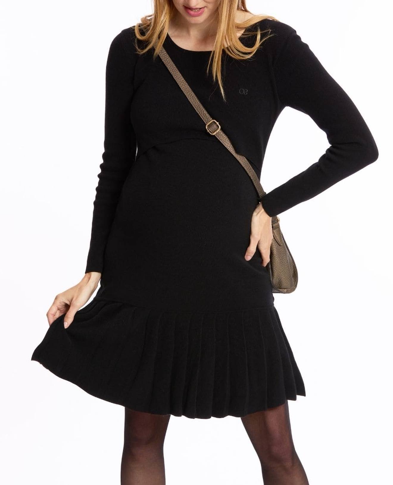 Robe De Grossesse Et D'allaitement Manhattan Noir