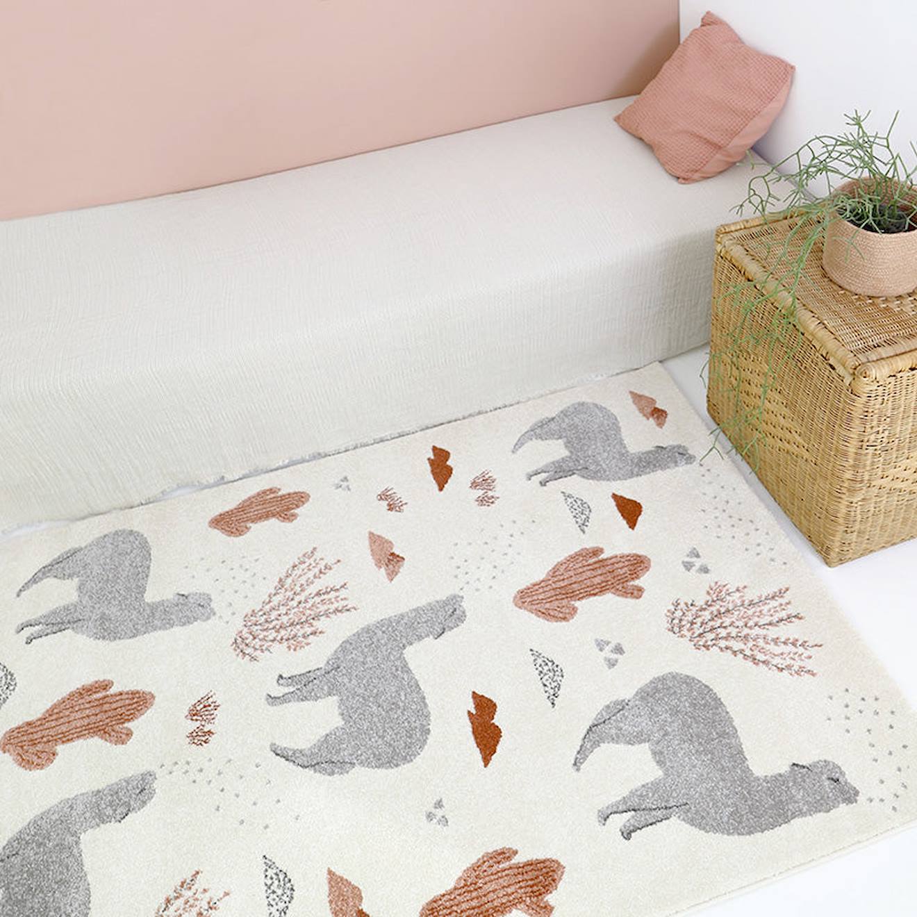 Nattiot - Tapis Enfant Petits Lamas Andina Multicolore