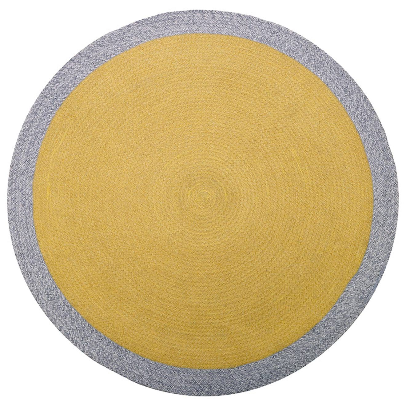 Nattiot - Tapis Rond Laine Tressé Nolan Curcuma