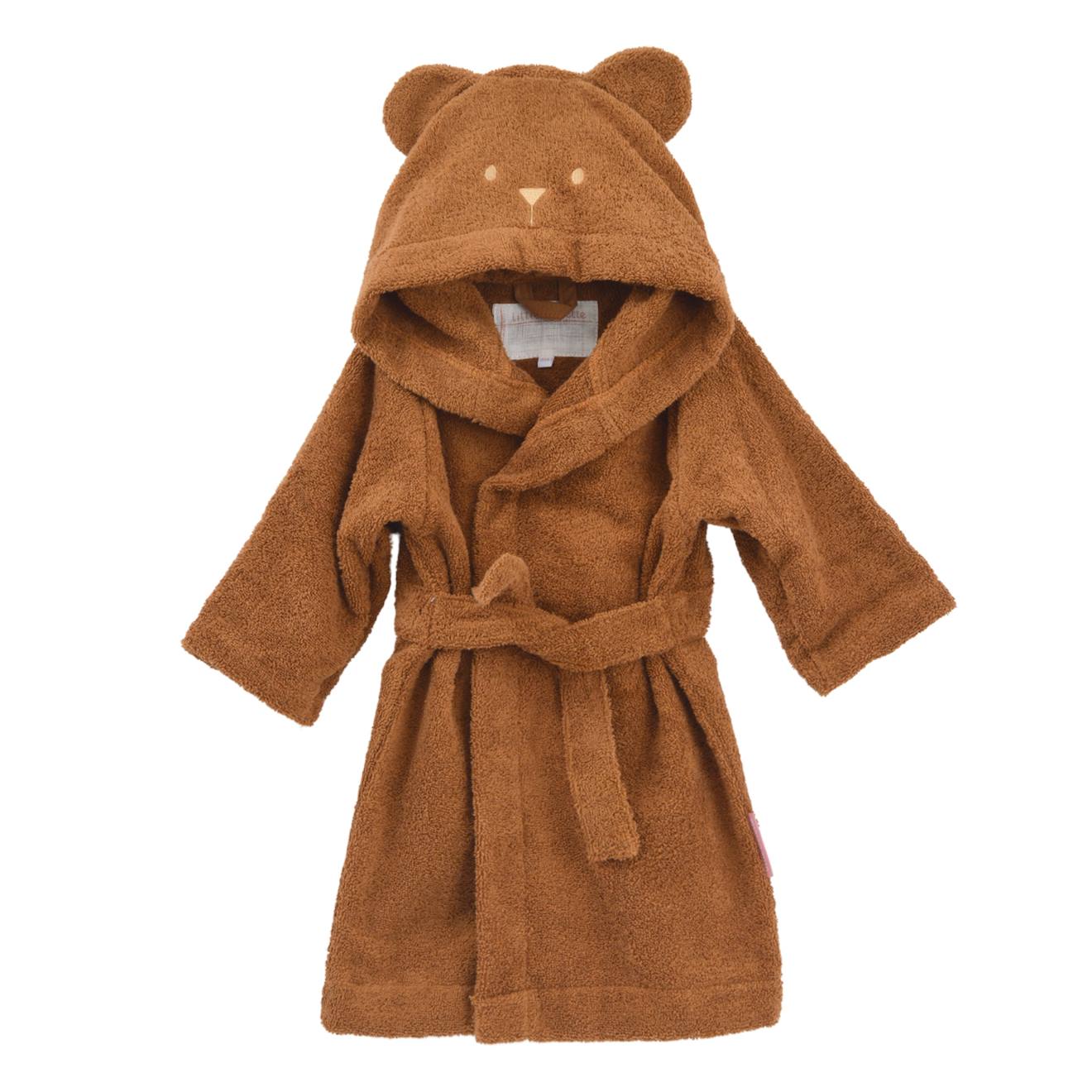 Peignoir Enfant Coton Bio Ourson Caramel