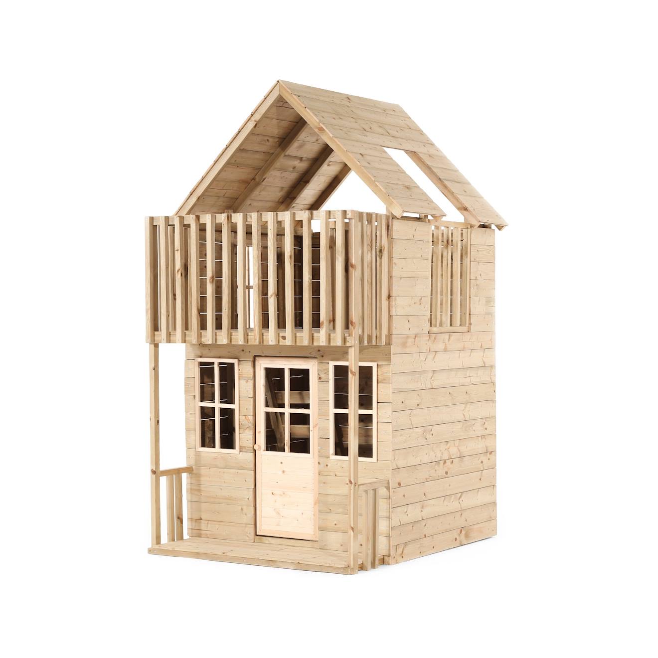 TP Toys - Maisonnette Cabane Loft Bois Fsc® Marron