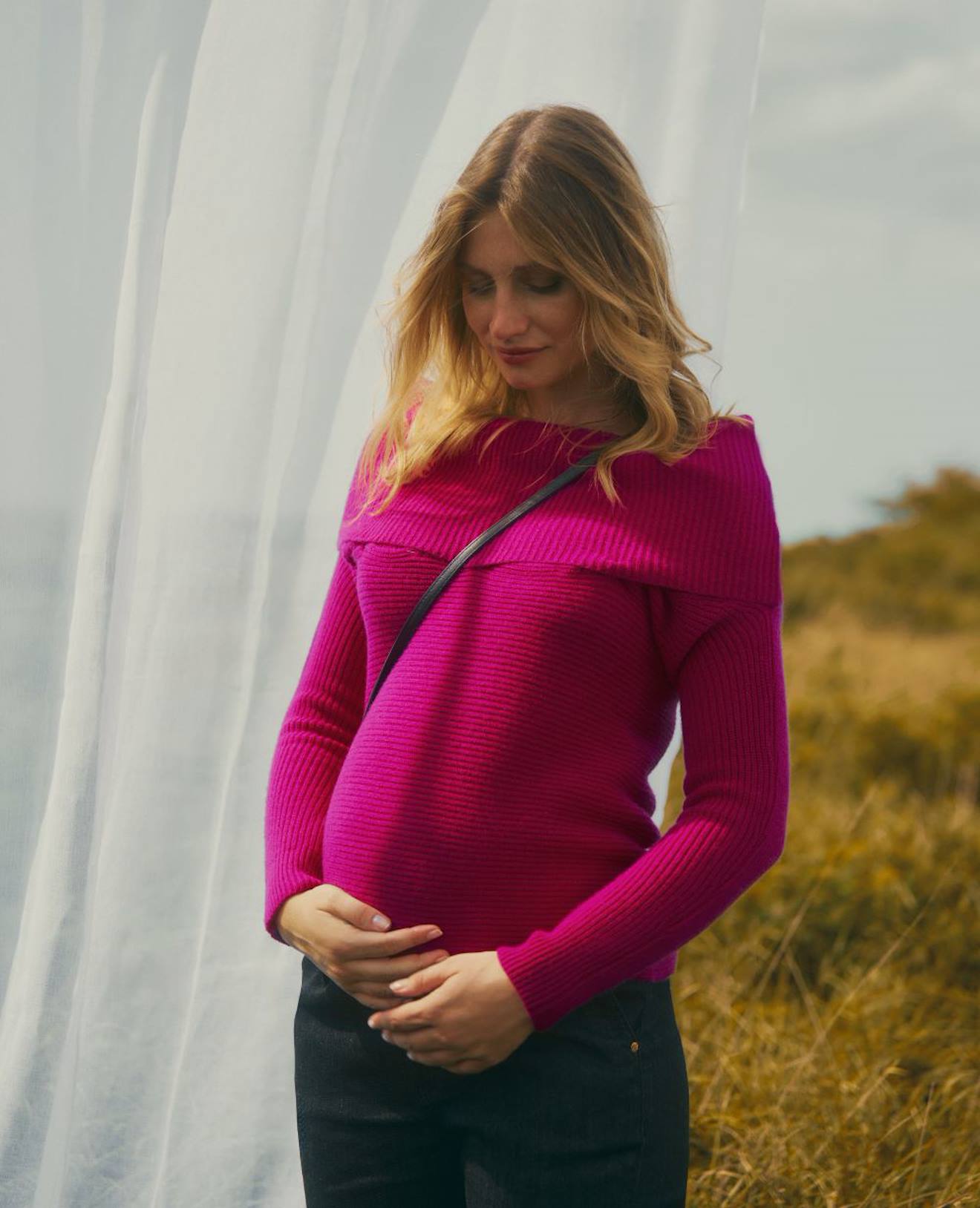 Pull De Grossesse Et D'allaitement Kim Fuchsia