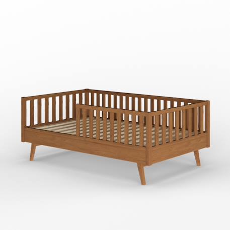 Lit enfant montessori bois massif romeo Blanc+Bois+Noisette 16 - vertbaudet enfant 