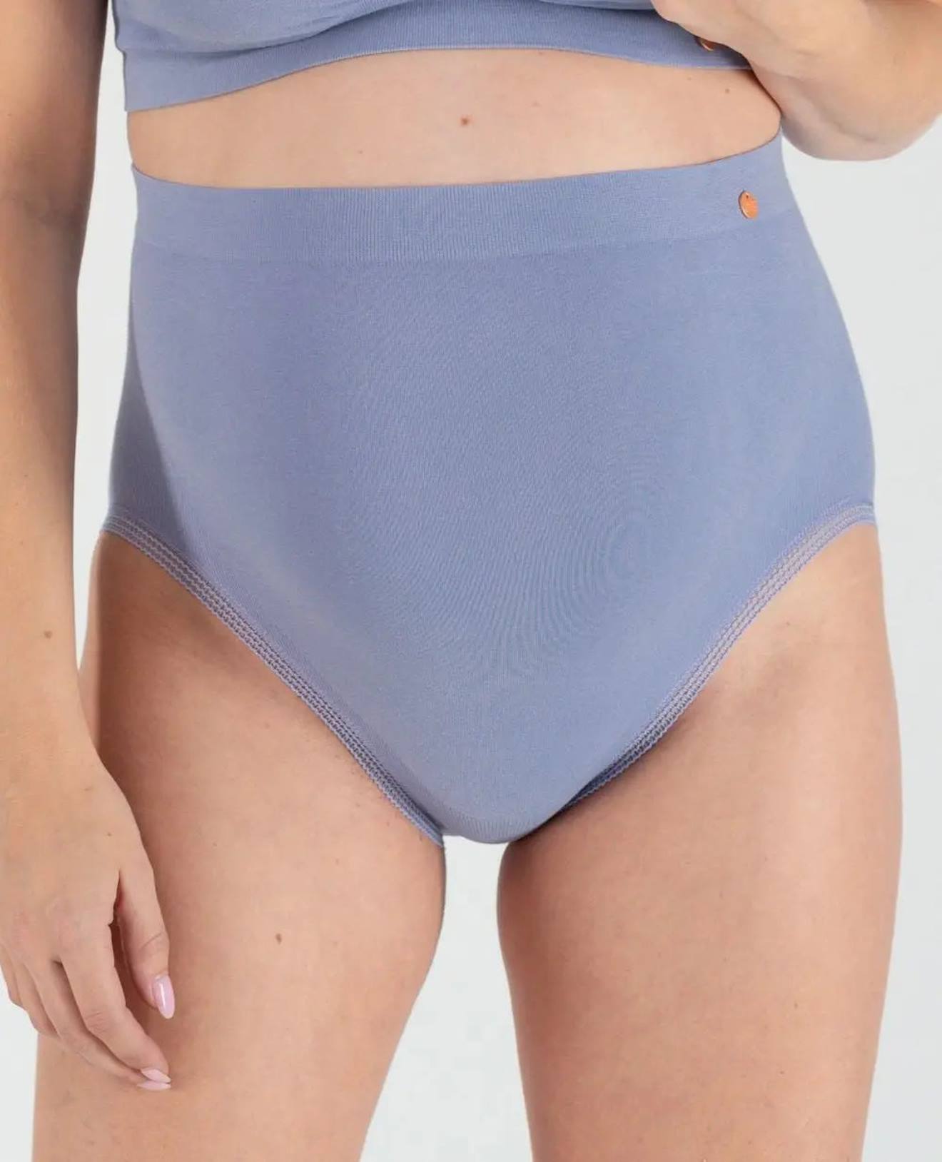Maxi Culotte De Grossesse Sans Couture Organic Bleuet