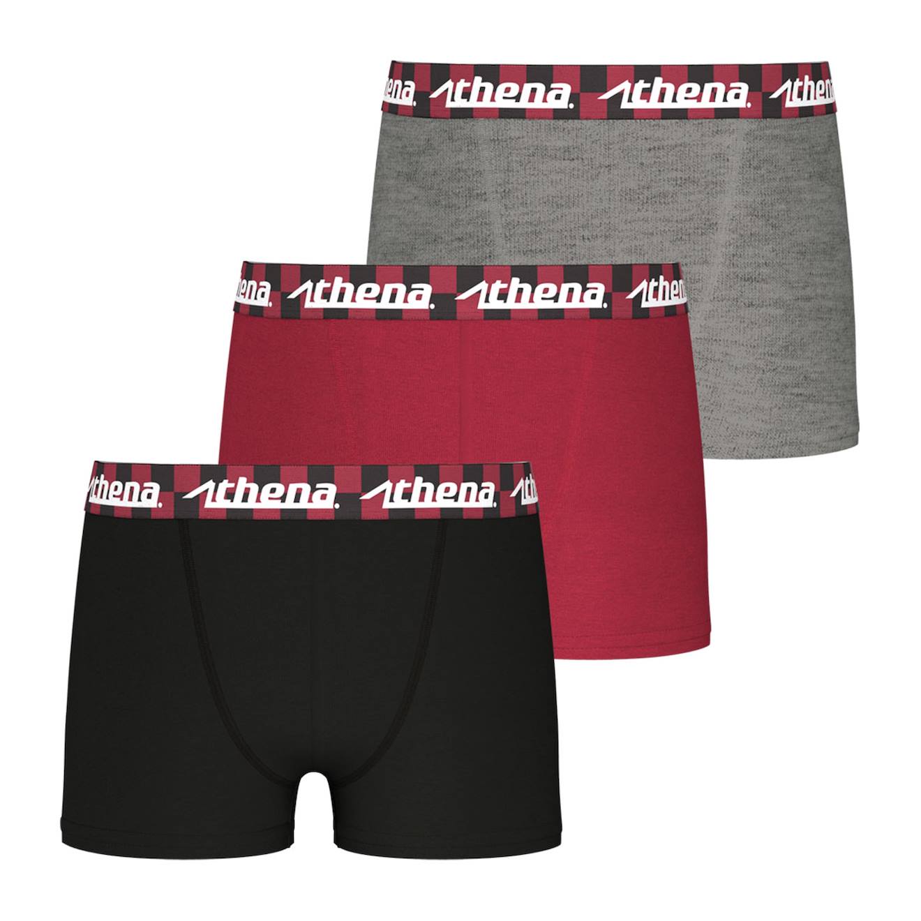 Lot De 3 Boxers Easy Fun Noir-rouge-gris