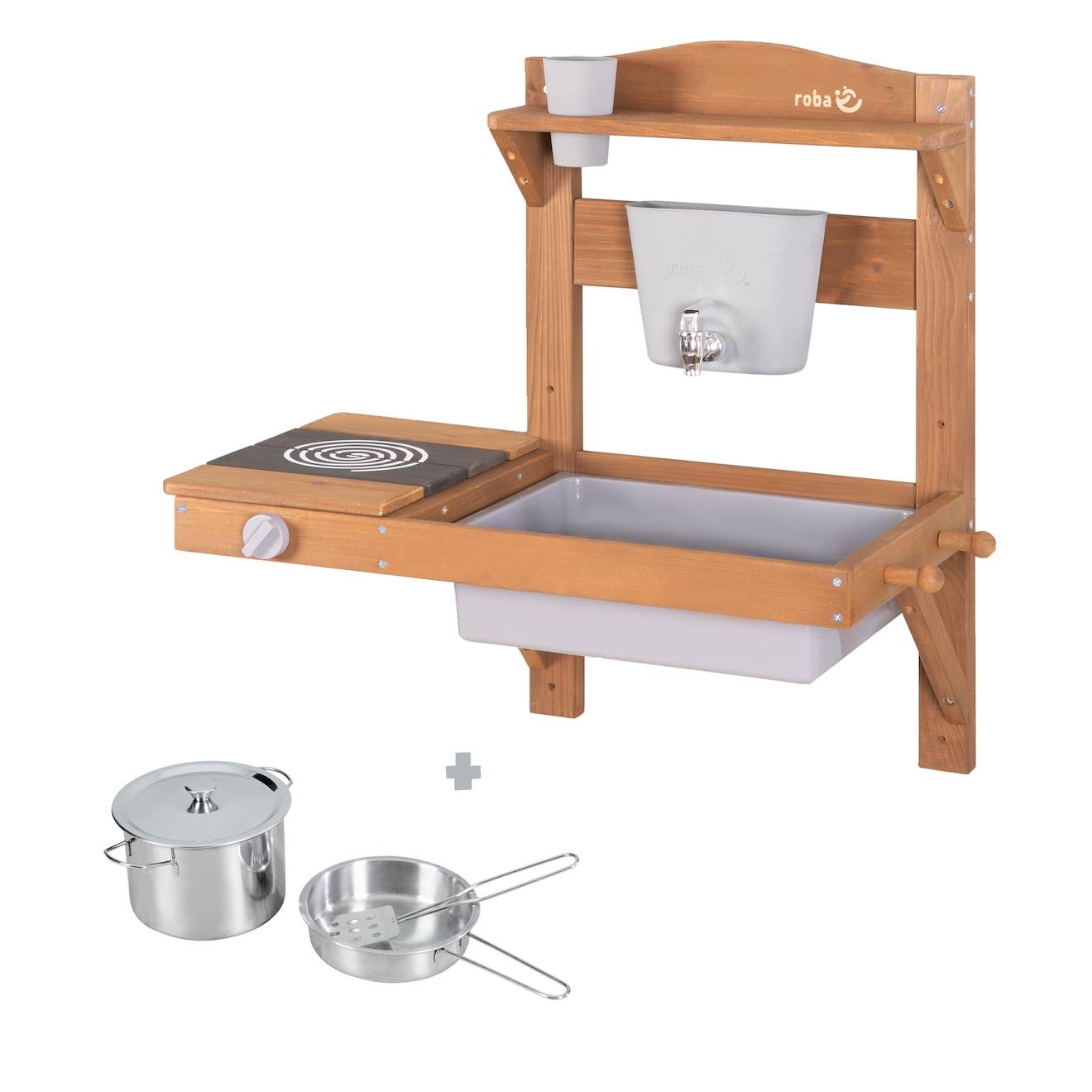 Cuisine Extérieure À Suspendre En Bois Fsc® + Accessoires Teck