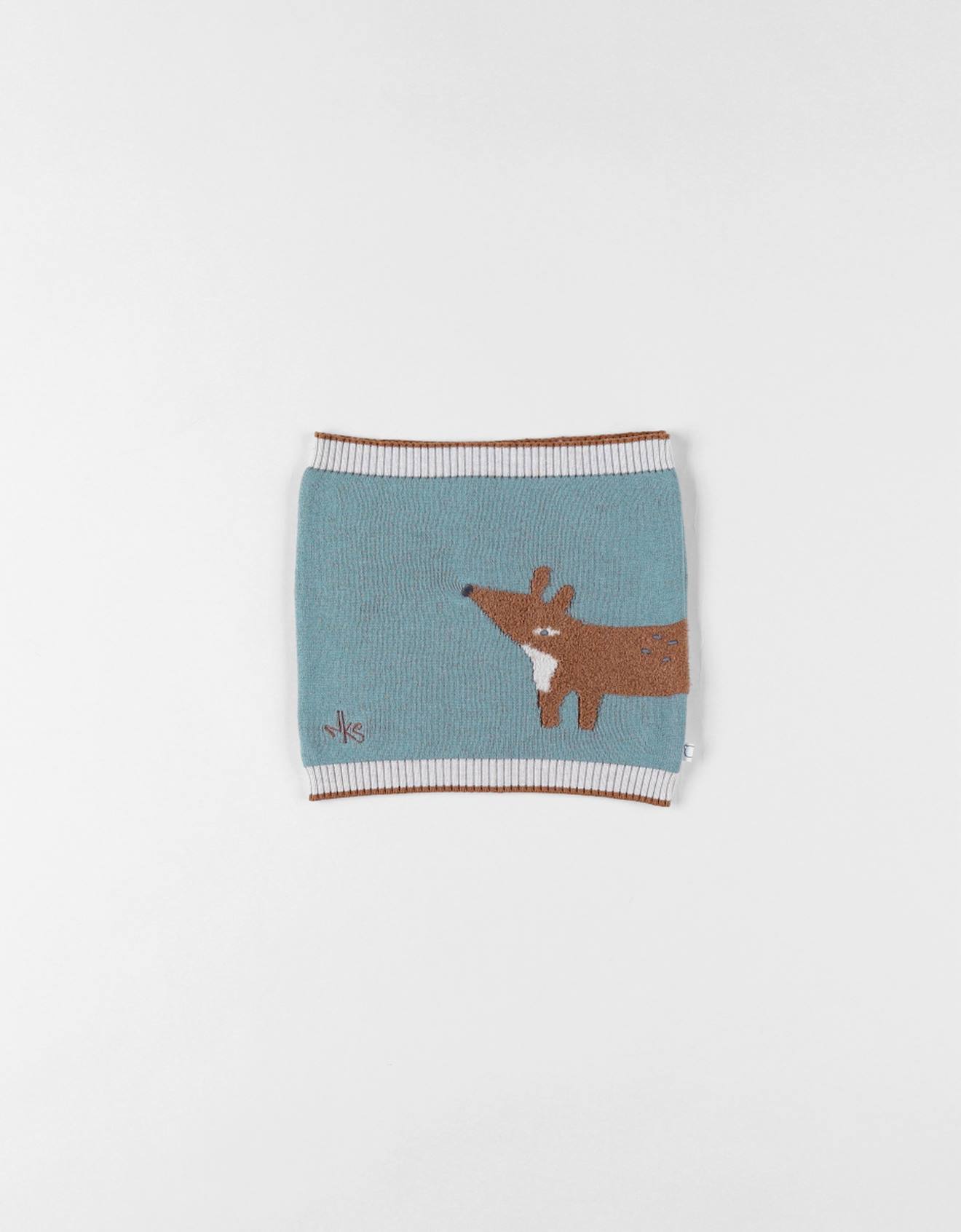 Noukies - Echarpe Tube Renard Turquoise