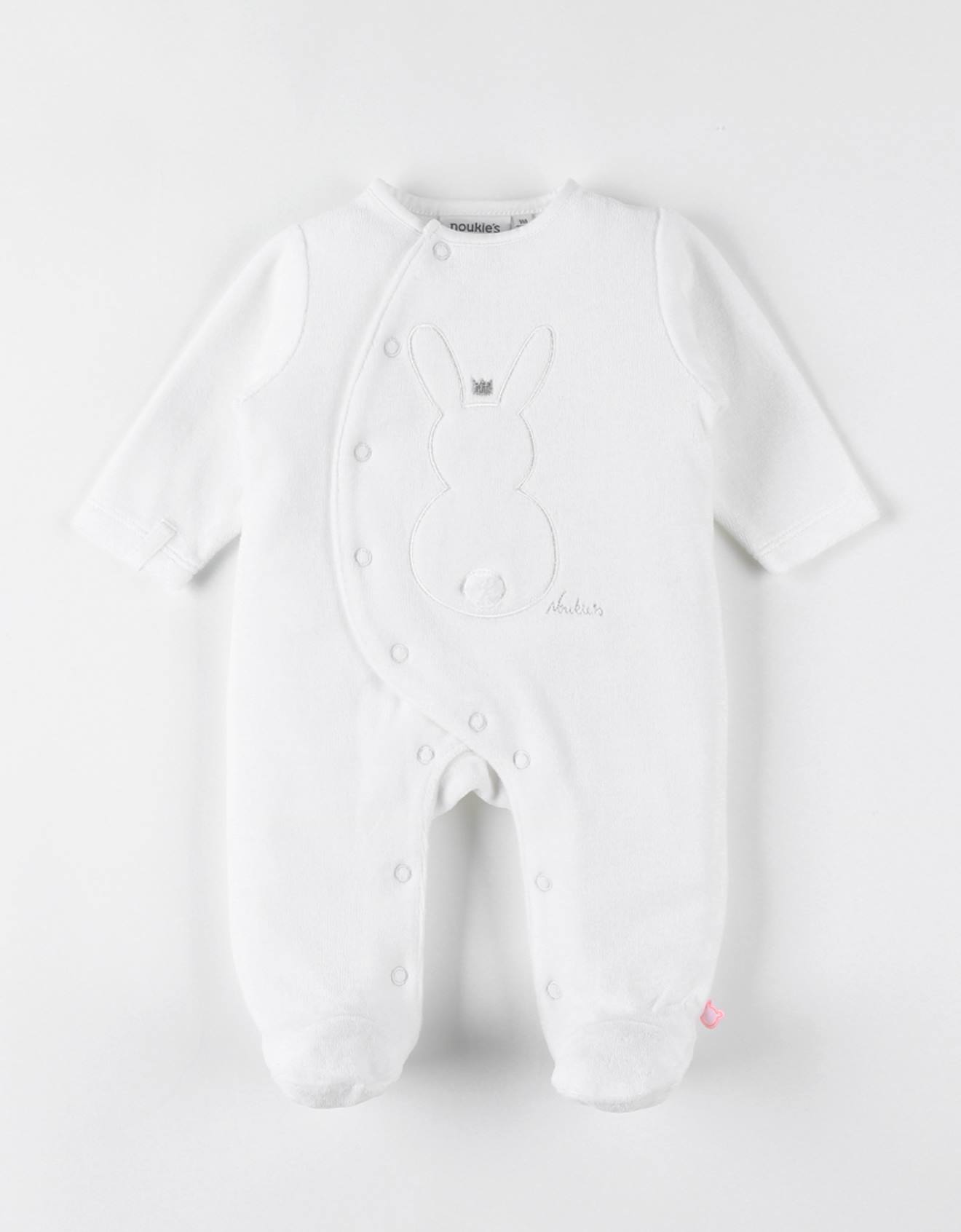 Pyjama 1 Pièce Lapin En Velours Ecru