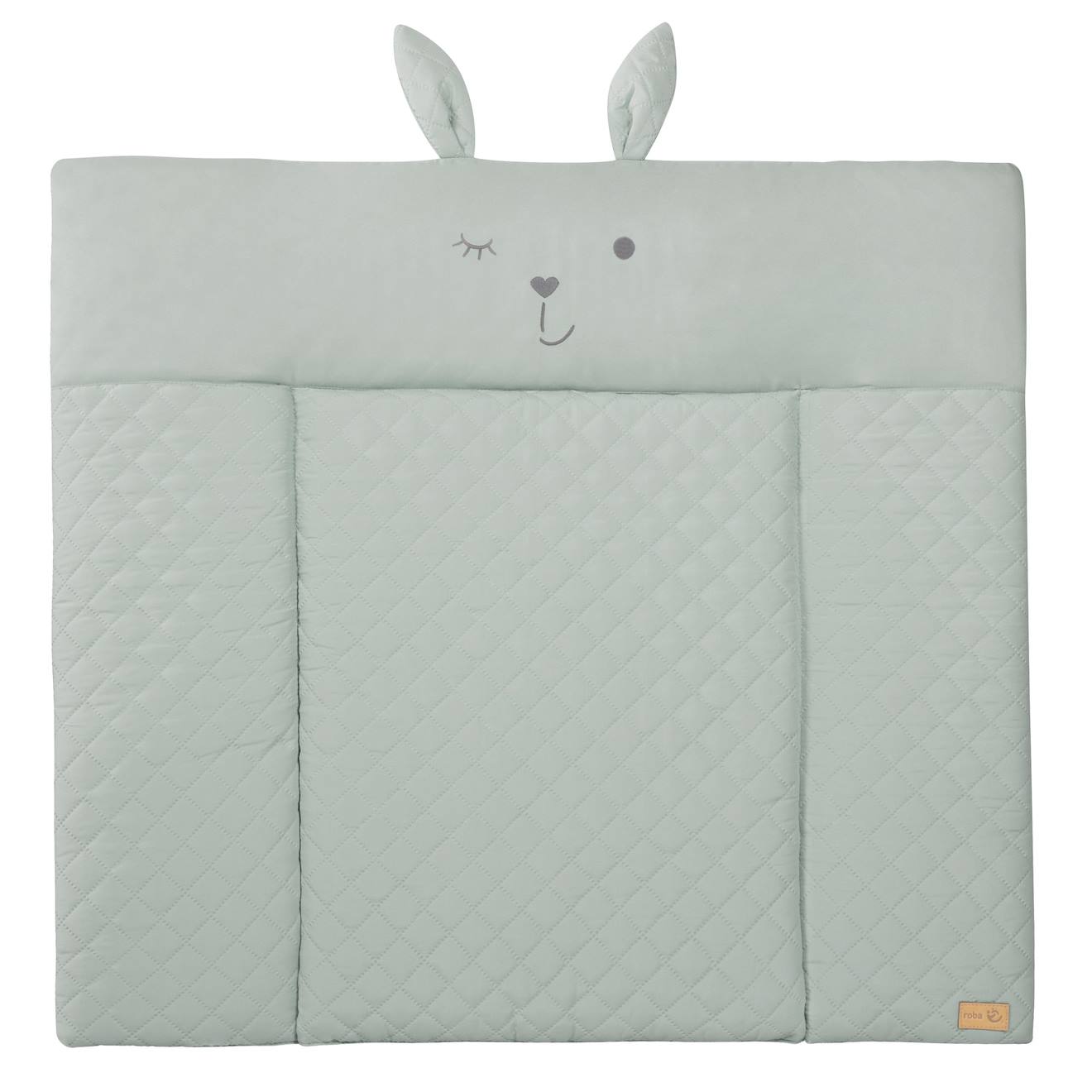 Matelas À Langer Déperlant À Tête De Lapin Roba Style Vert Givré