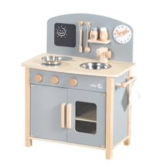Jouet-Jeux d'imitation-Cuisines et dinette-Cuisine enfant équipée avec accessoires et horloge