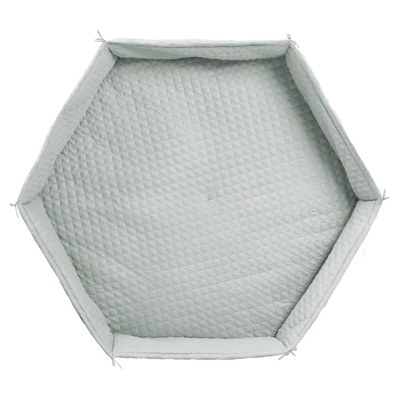 Tapis De Parc Bébé Hexagonal Roba Style - Rembourrage Latéral Sécurisé Vert Givré