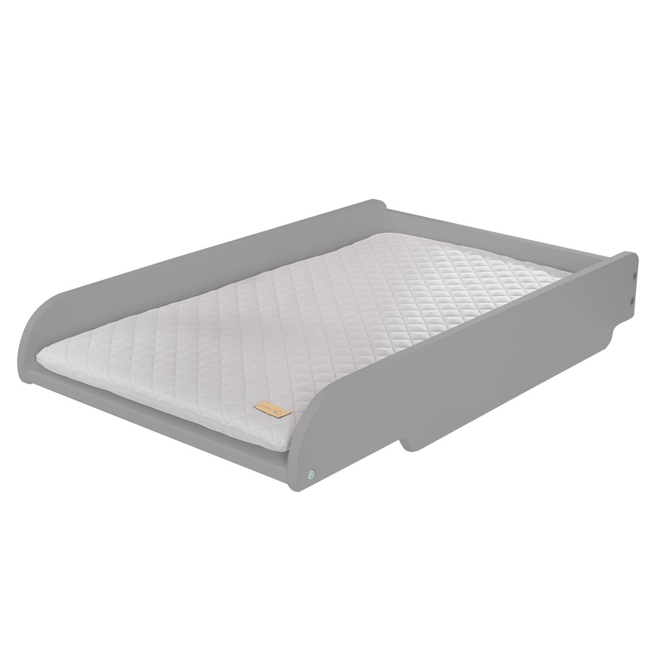 Roba - Plan À Langer Pour Lit Bébé + Matelas À Langer Déperlant Roba Style Gris Taupe / Gris Argenté