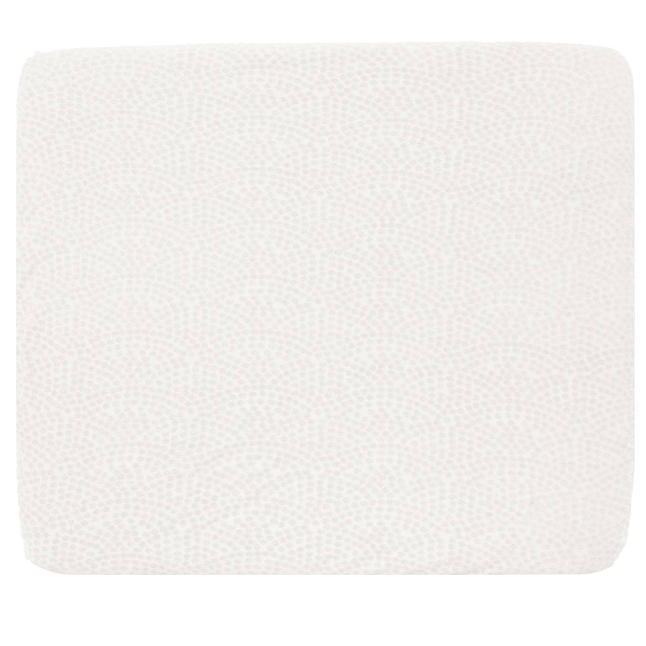 Housse De Matelas À Langer En Coton Bio Motif Pois En Relief Seashells Ecru