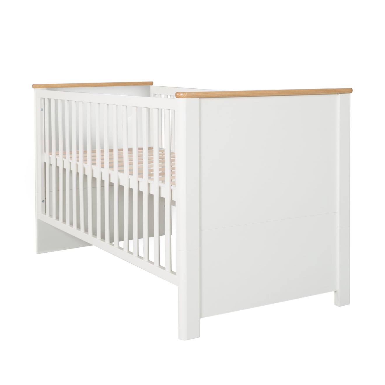 Lit Évolutif Moderne Transformable En Lit Junior Ava Blanc / Chêne Artisan