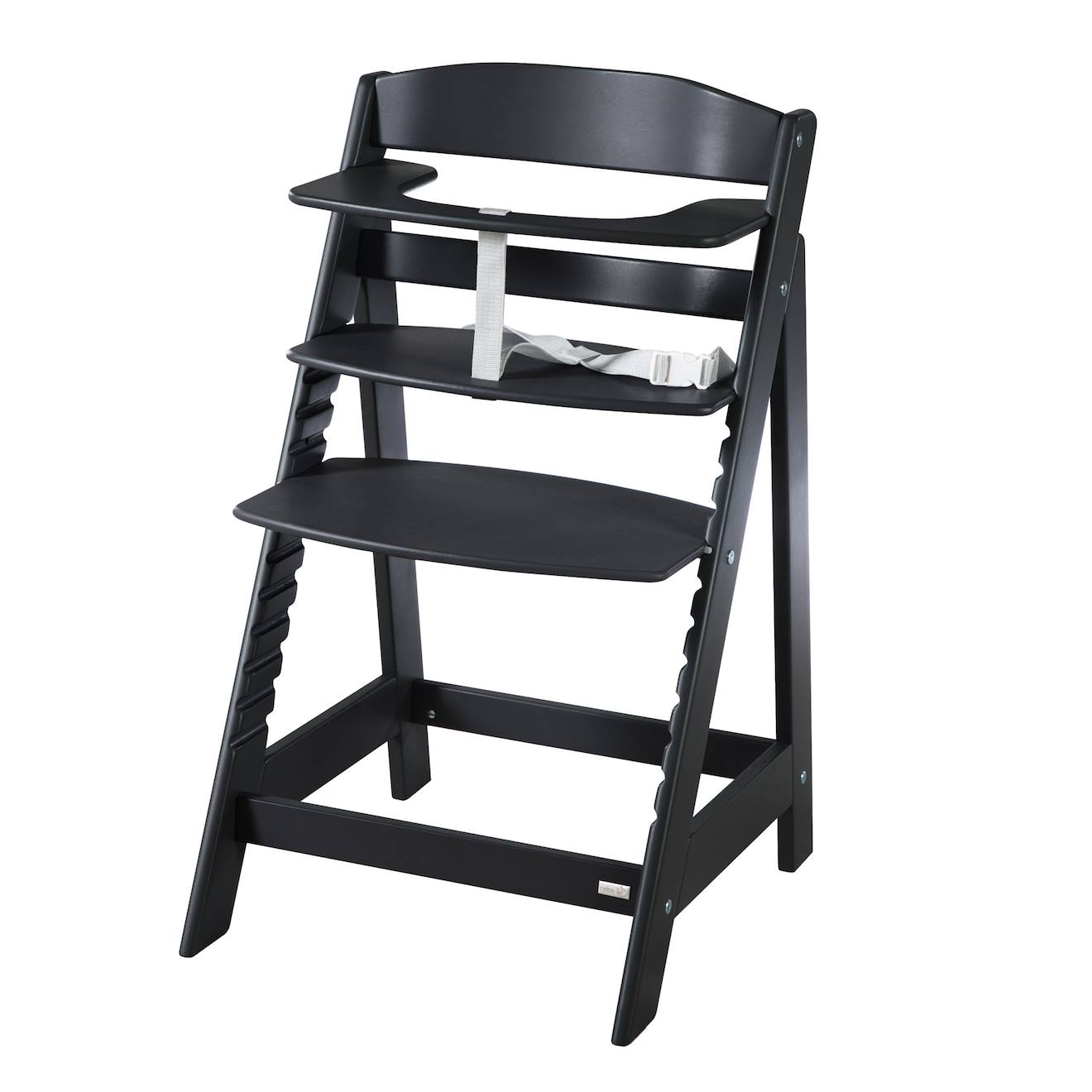 Chaise Haute Évolutive En Bois Sit Up Flex - Utilisable Jusqu'à La Chaise D'adolescent Noir