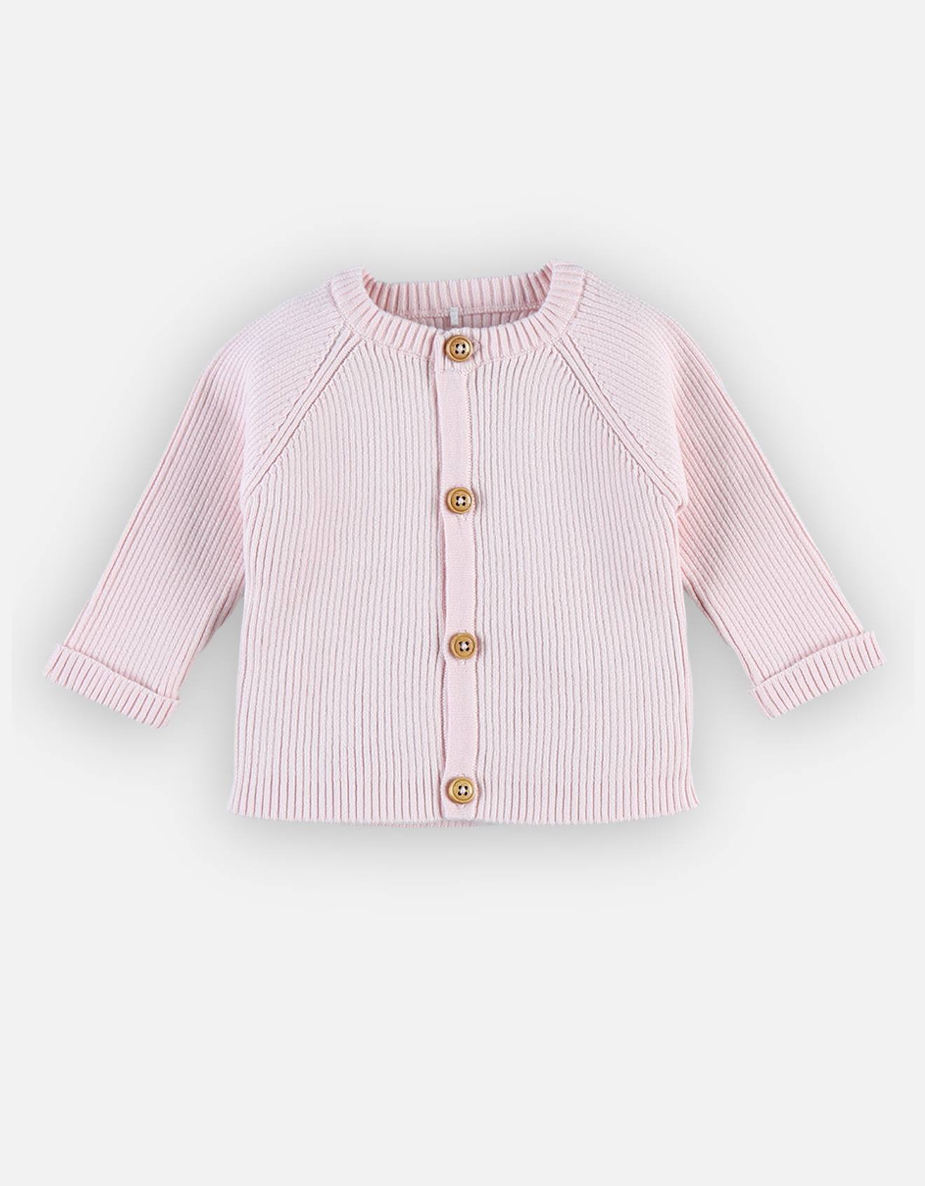 Cardigan En Tricot Rose