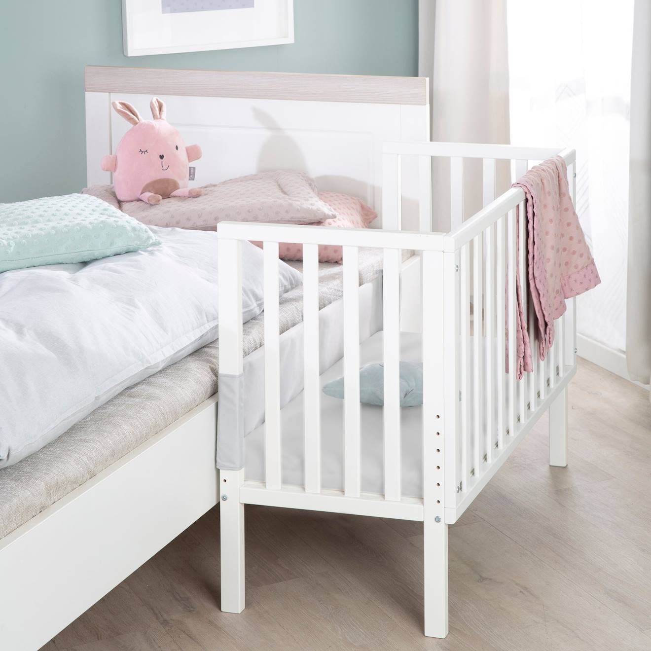 Berceau Cododo 2en1 Avec Matelas Et Accessoires Roba Style Blanc / Gris (Roba) - Image 1