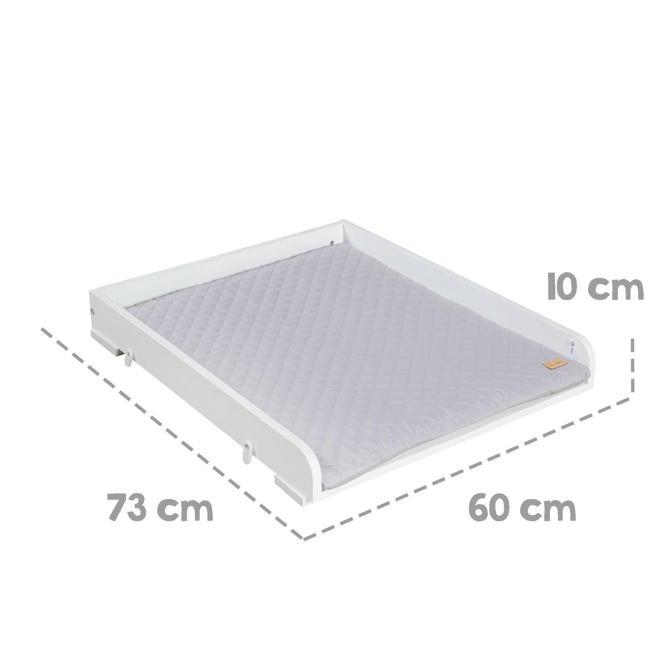 Plan À Langer Pour Lave-linge + Matelas À Langer Déperlant Roba Style Blanc / Gris Argenté (Roba) - Image 2