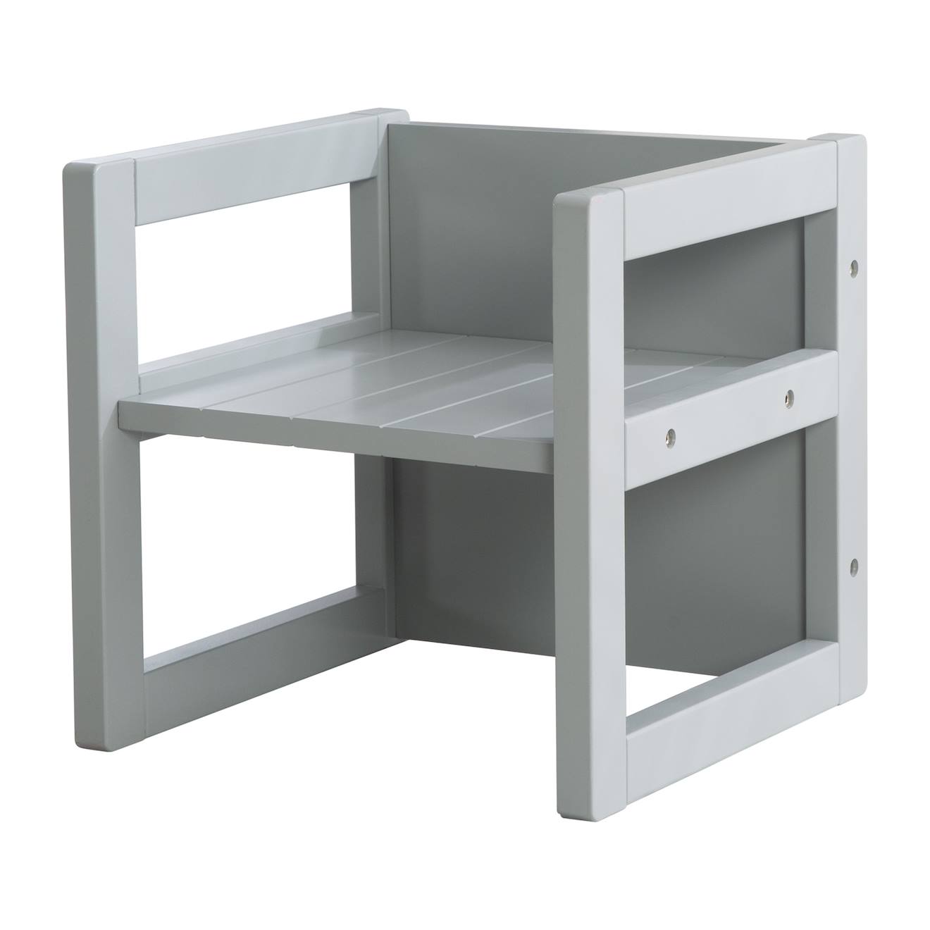 Roba - Chaise Réversible En Bois - Tabouret Évolutif 3 En 1 Gris Taupe