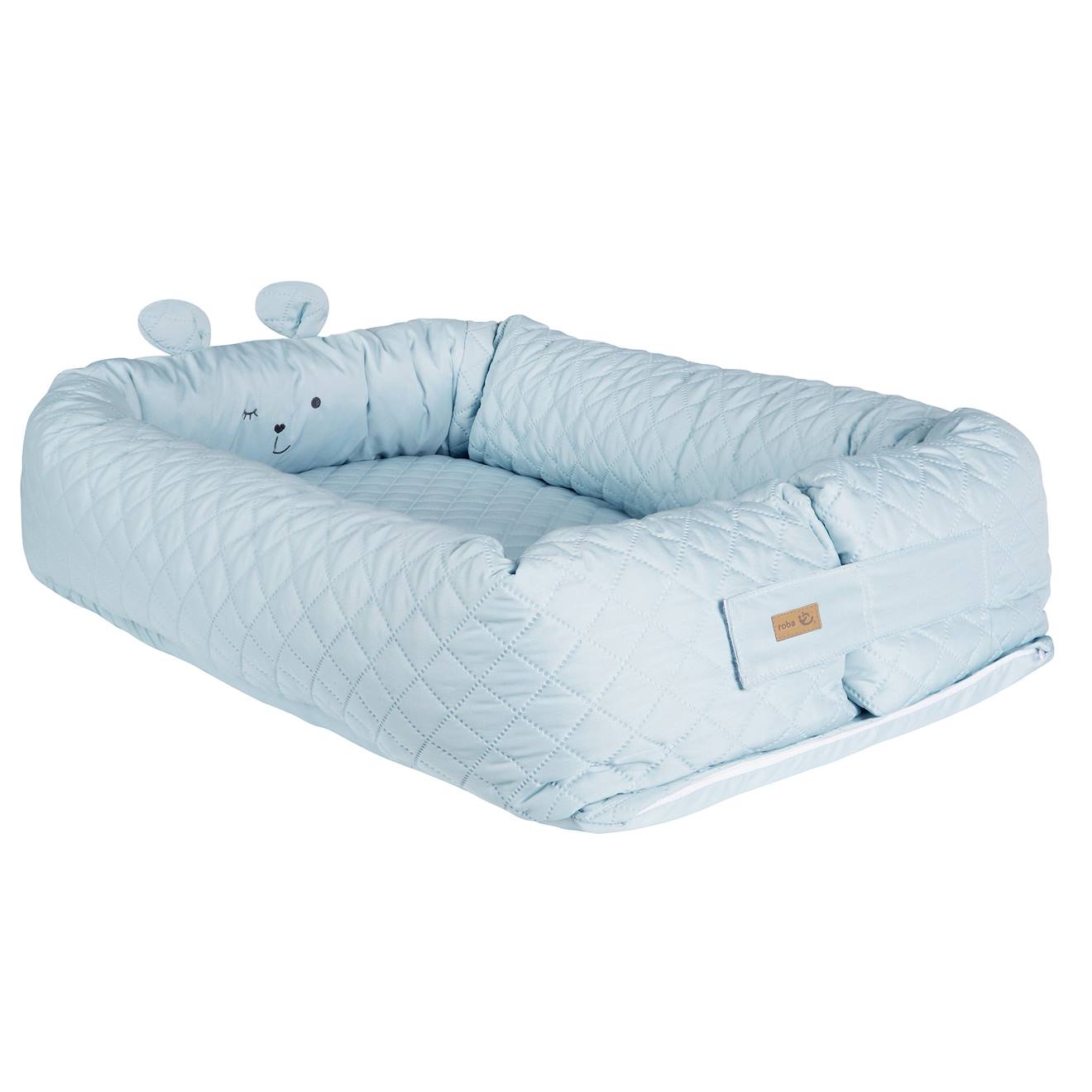 Roba - Réducteur De Lit 3 En 1 Tissu Déperlant Roba Style Bleu Clair / Ourson
