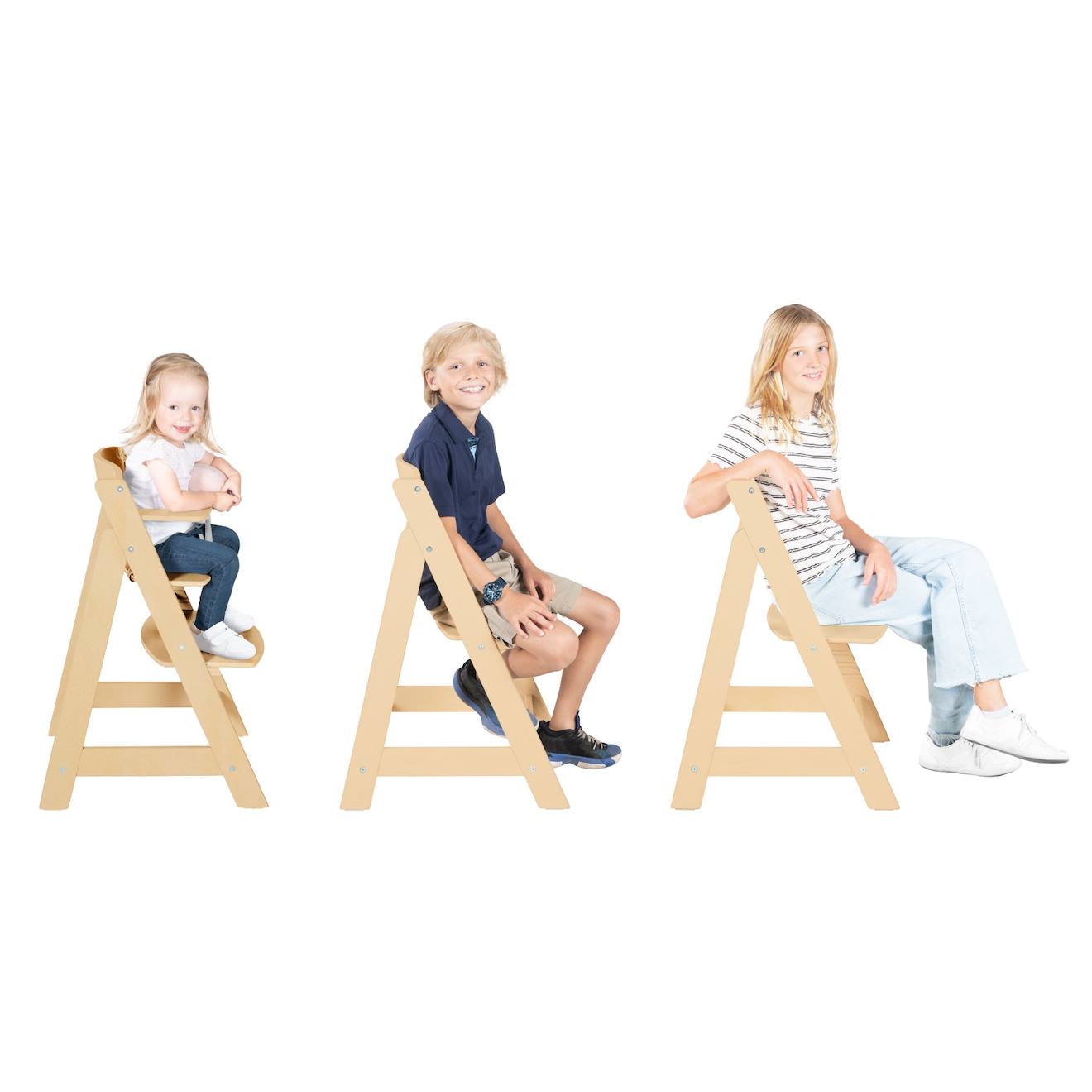 Chaise Haute Évolutive En Bois Sit Up Flex - Utilisable Jusqu'à La Chaise D'adolescent Bois Naturel (Roba) - Image 2