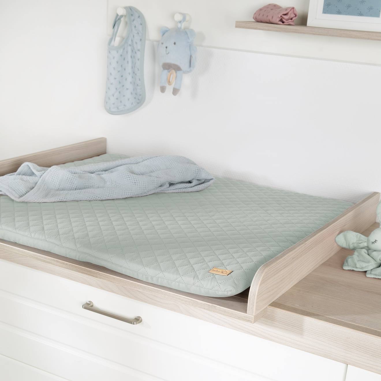 Matelas À Langer Déperlant Et Nettoyable Roba Style Vert Givré (Roba) - Image 1