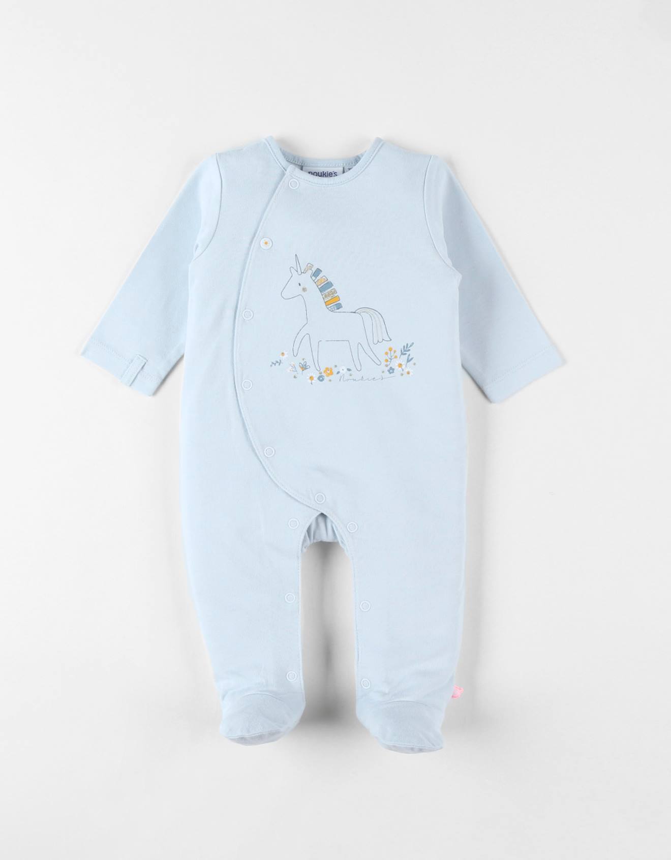 Pyjama 1 Pièce Licorne En Jersey Bleu