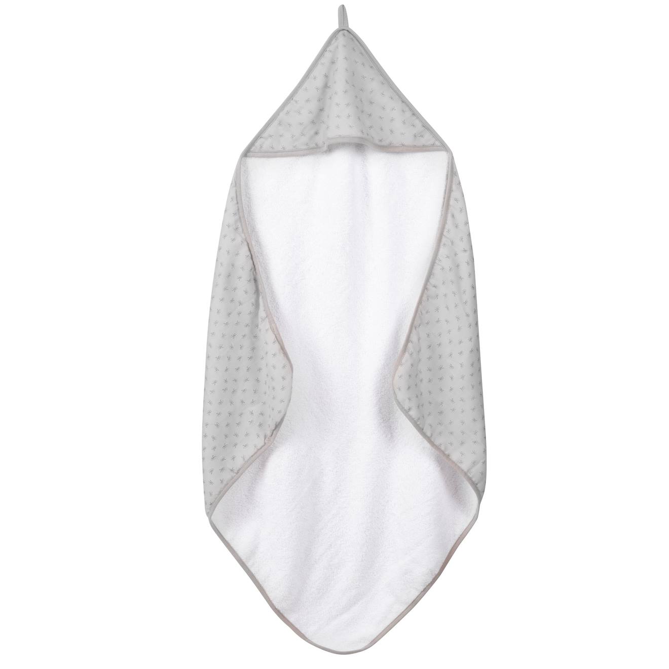 Cape De Bain Bébé En Coton Bio Lil Planet Gris Argenté / Motif Pois