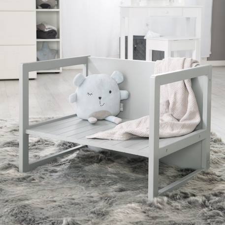 Table convertible en banc évolutif à 2 hauteurs d'assise Beige+Blanc+Gris 14 - vertbaudet enfant 