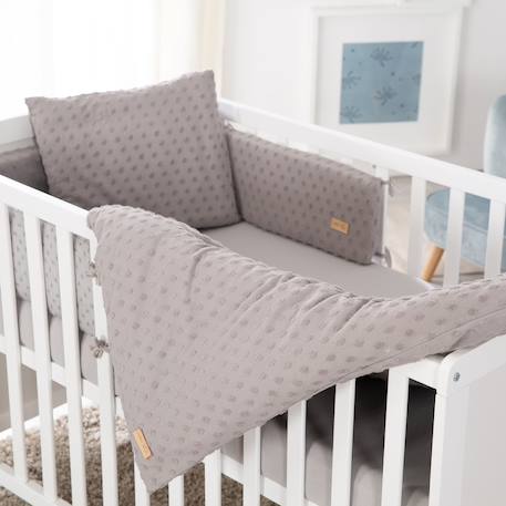 Parure de lit bébé et enfant en coton bio 4 pièces lil planet Bleu clair+Gris argenté+Rose pastel+Vert givré 7 - vertbaudet enfant 
