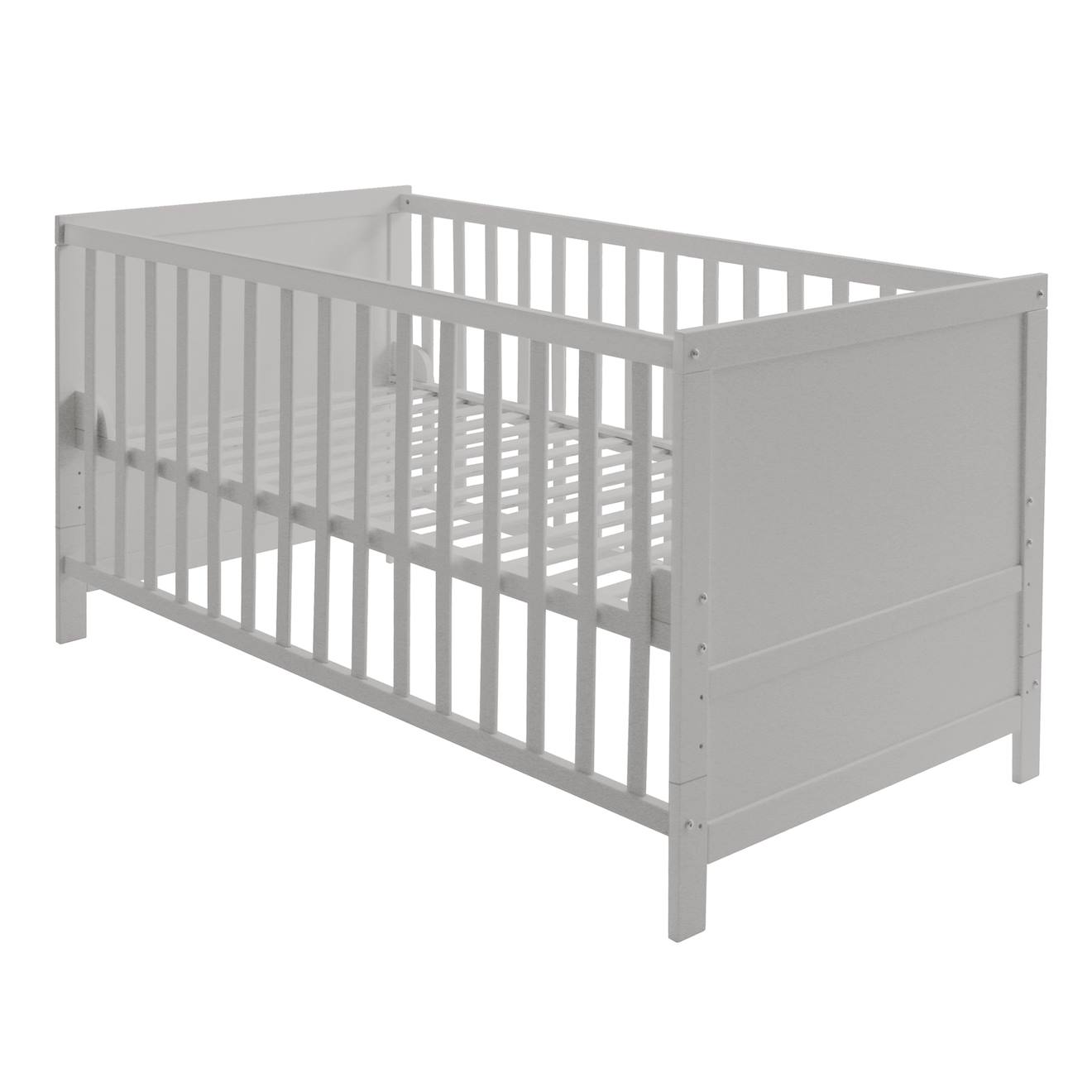 Lit Bébé Évolutif Convertible En Lit Junior Gris Taupe