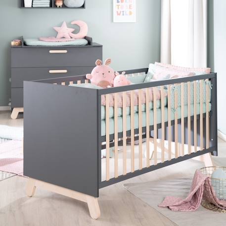 Parure de lit bébé et enfant en coton bio 4 pièces lil planet Bleu clair+Gris argenté+Rose pastel+Vert givré 23 - vertbaudet enfant 