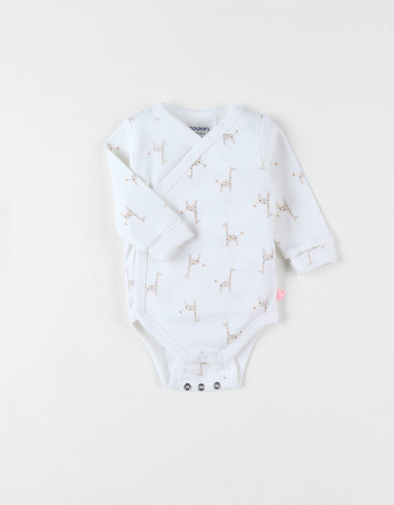 Body Croisé Girafes Blanc