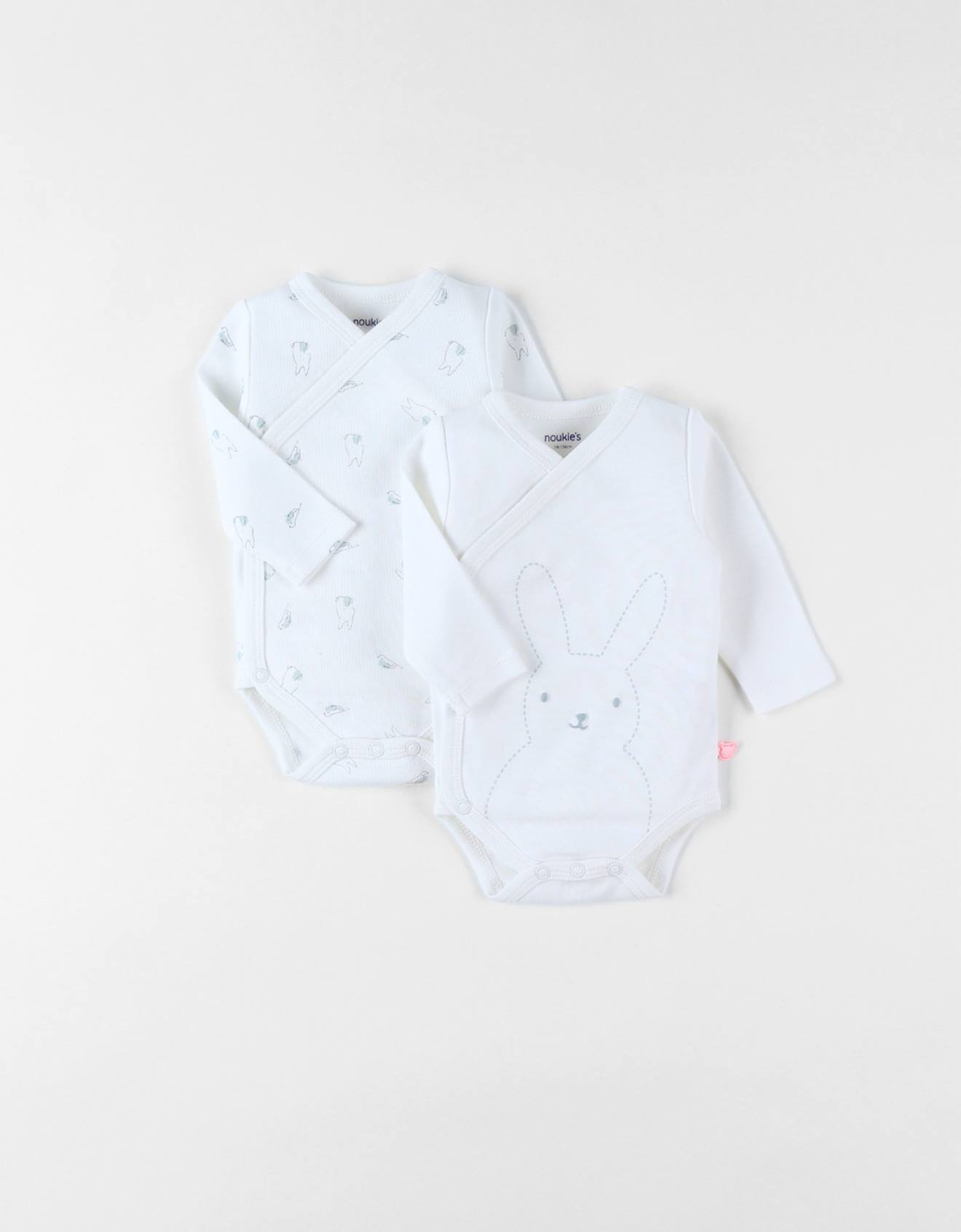 Noukies - Set De 2 Bodies Naissance En Coton Blanc