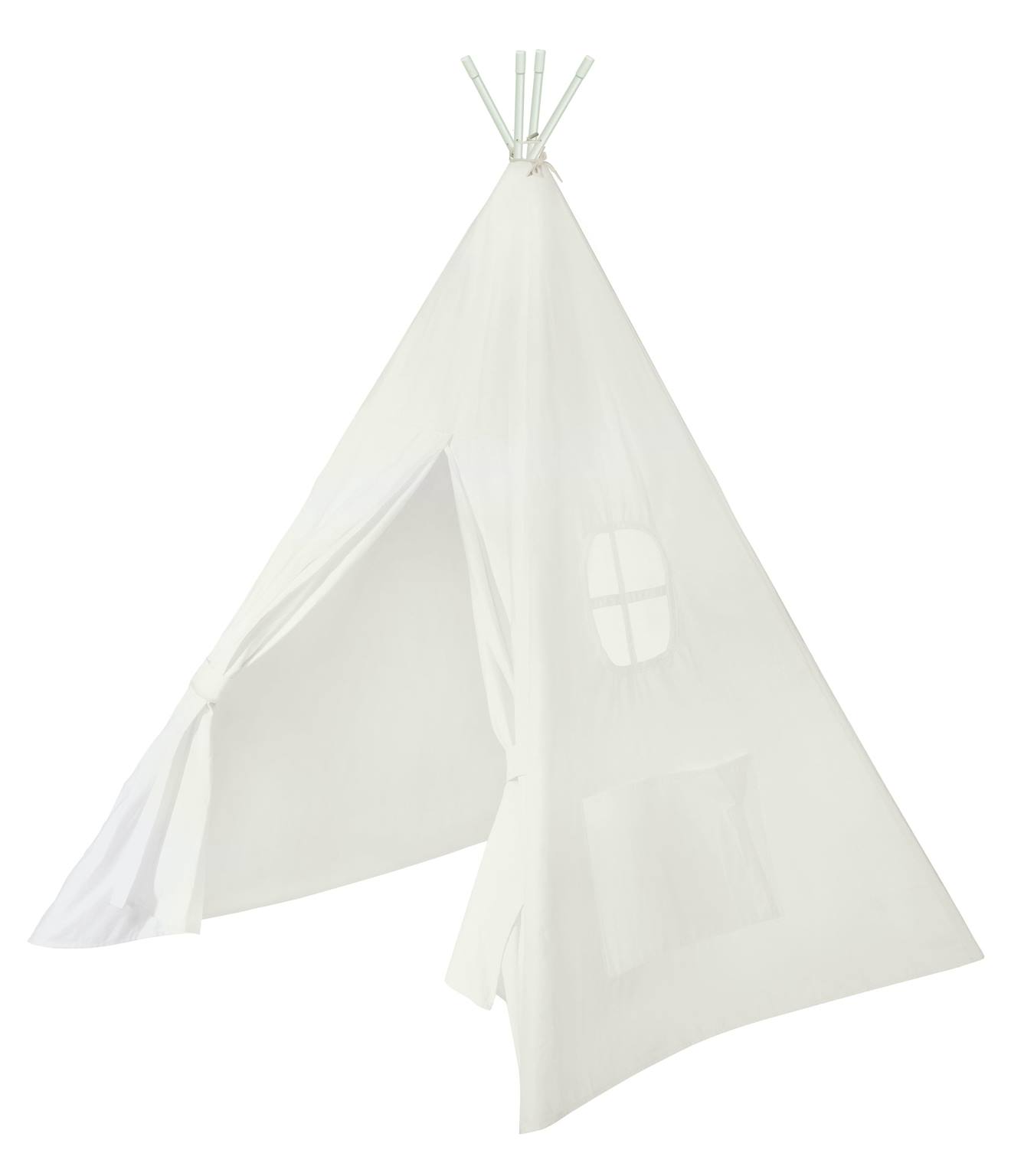 Tente De Jeu Indienne Tipi + Sac De Transport Blanc Cassé / Beige