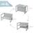 Table convertible en banc évolutif à 2 hauteurs d'assise Beige+Blanc+Gris 18 - vertbaudet enfant 