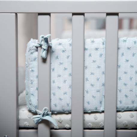 Parure de lit bébé et enfant en coton bio 4 pièces lil planet Bleu clair+Gris argenté+Rose pastel+Vert givré 4 - vertbaudet enfant 