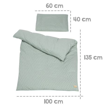 Parure de lit bébé et enfant en coton bio 4 pièces lil planet Bleu clair+Gris argenté+Rose pastel+Vert givré 21 - vertbaudet enfant 