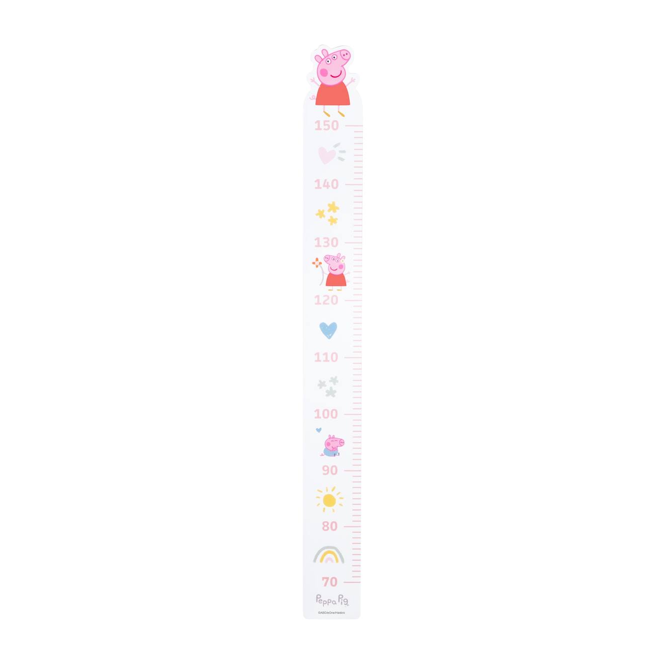 Roba - Toise Murale - Échelle De 70 À 150 Cm Blanc - Rose / Peppa Pig