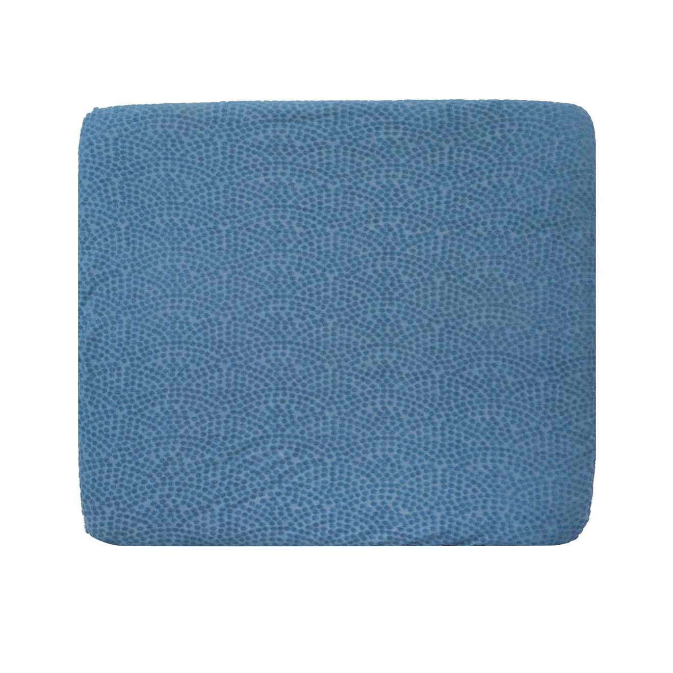 Housse De Matelas À Langer En Coton Bio Motif Pois En Relief Seashells Indigo