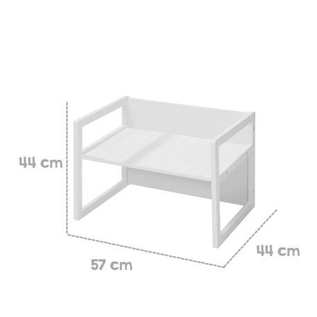Table convertible en banc évolutif à 2 hauteurs d'assise Beige+Blanc+Gris 9 - vertbaudet enfant 