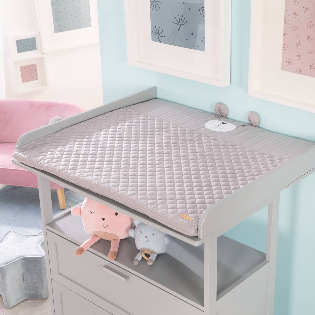 Tapis D'éveil Avec Arches Et 5 Jouets Suspendus Roba Style Gris Argenté - Ourson Sammy (Roba) - Image 2