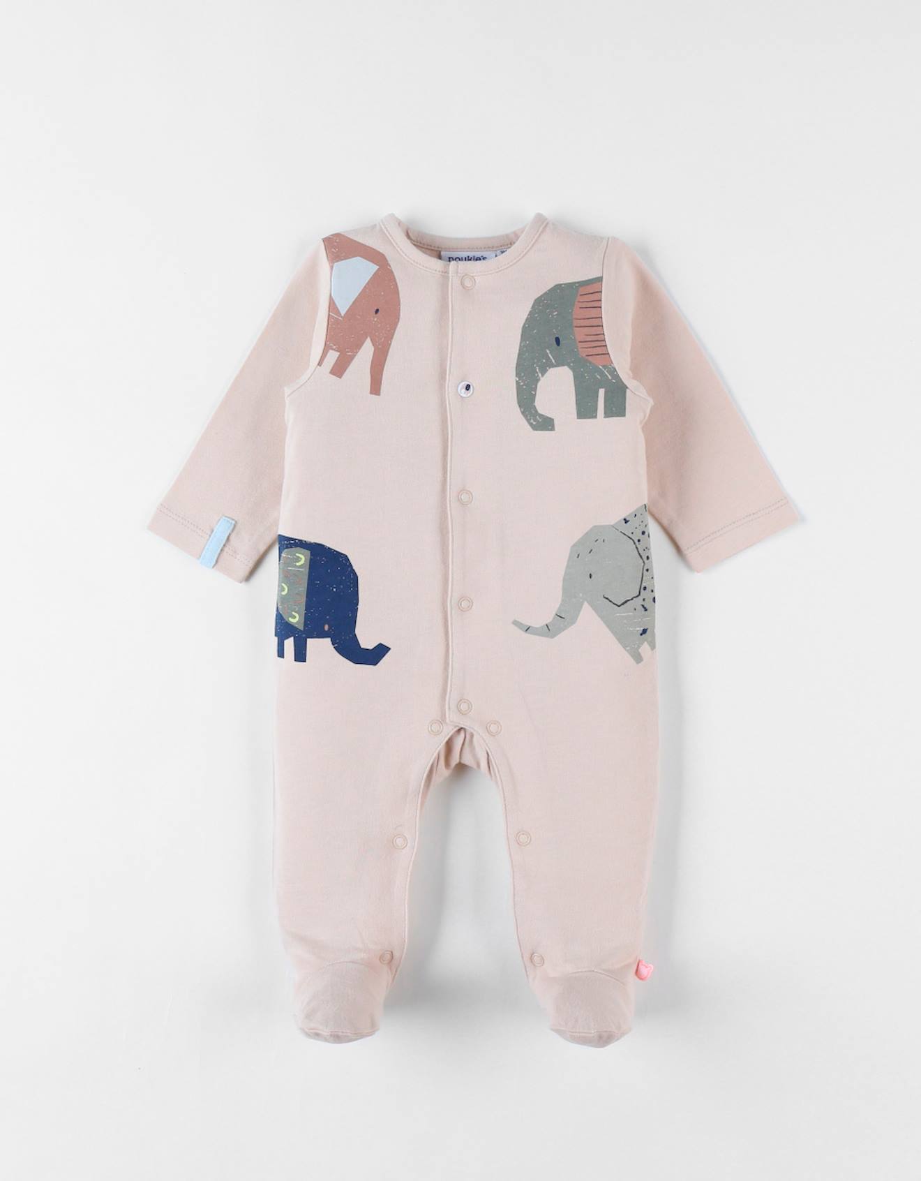 Noukies - Pyjama 1 Pièce Éléphants En Jersey Beige