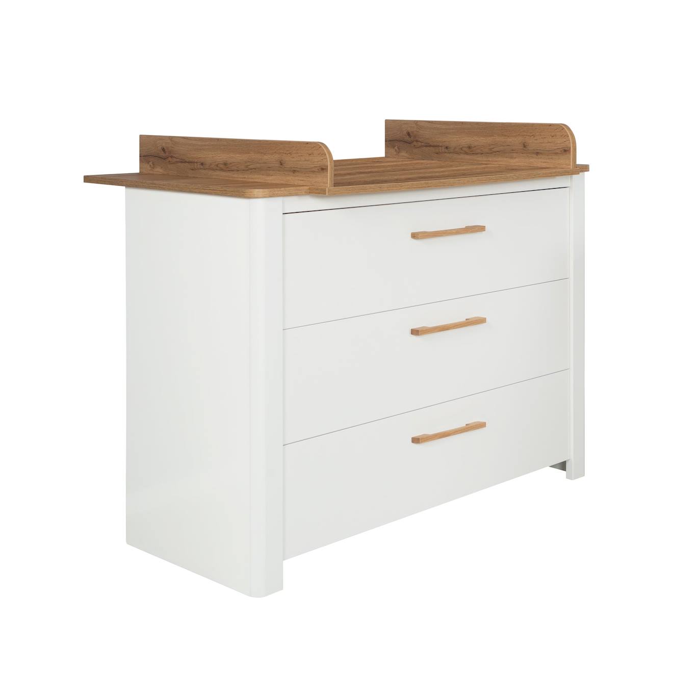 Commode À Langer Évolutive 3 Tiroirs Ava Blanc / Chêne Artisan