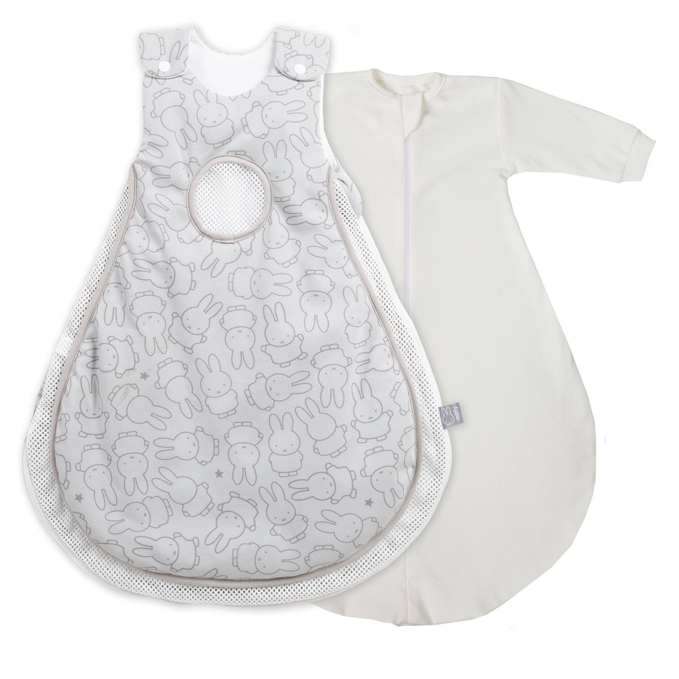 Lot De 2 Gigoteuses Avec Et Sans Manches Safe Asleep® Air Plus Gris Clair / Miffy